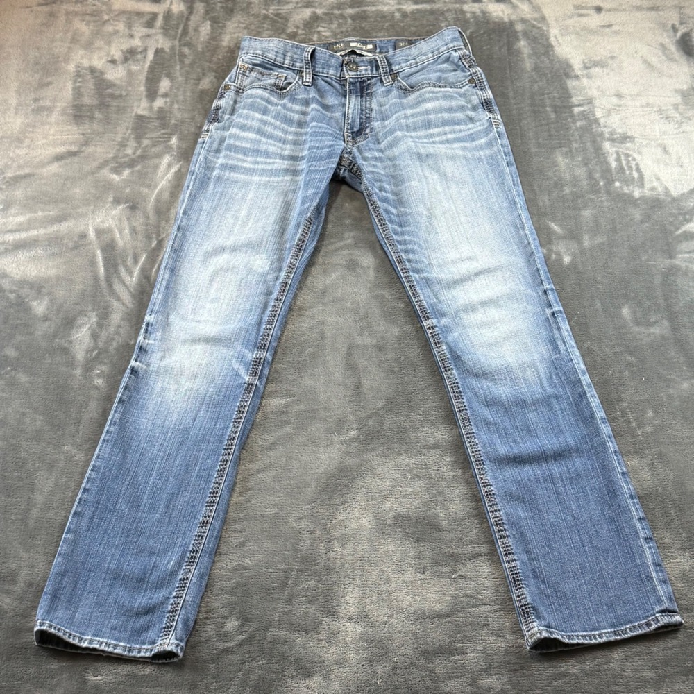 BKE Jake Straight Leg Jeans Mens 30L Medium Wash Stretch Denim